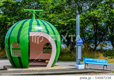小長井町フルーツバス停：スイカ　【長崎県諫早市小長井町】 54097236
