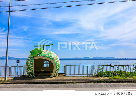 小長井町フルーツバス停：メロン　【長崎県諫早市小長井町】 54097505