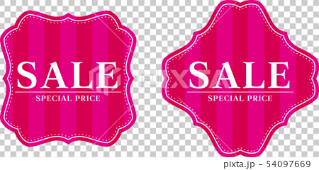Sale セール イラスト アイコン ピンクストライプ 1のイラスト素材