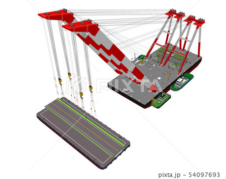 大型起重機船・橋4 54097693