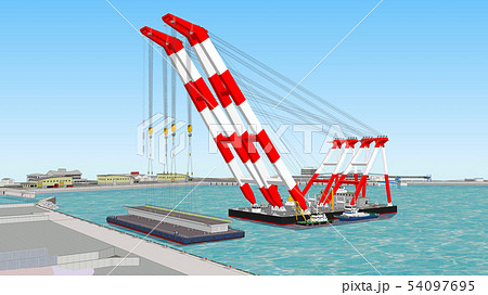 大型起重機船1 54097695