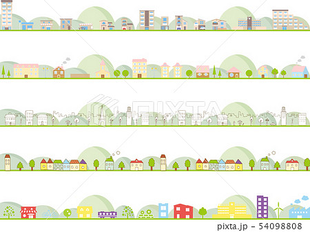 いろいろな街のイラスト セットのイラスト素材 いろいろな街のイラスト セットのイラスト素材
