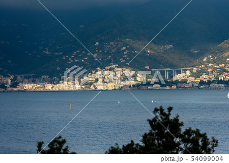 Coast of Liguria with the Zoagli Town Genoa Italy 54099004