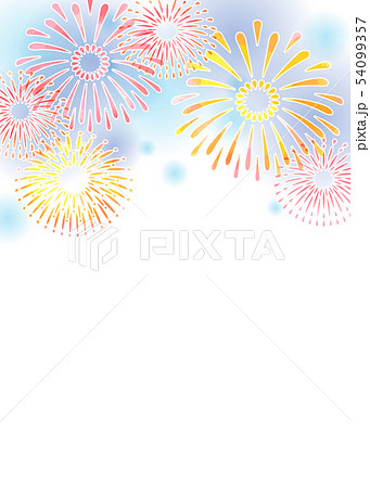 花火のイラスト背景のイラスト素材
