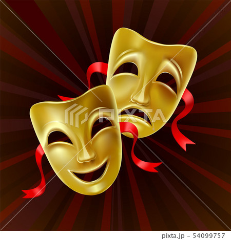 Theatrical masks. - Stock Illustration [54099758] - PIXTA