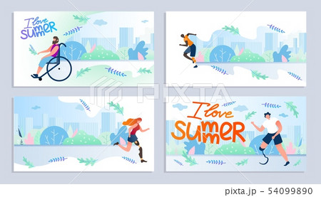 Set I Love Summer for People with Disabilities. 54099890