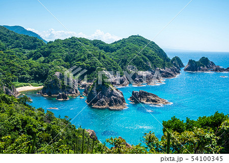 浦富海岸　初夏　青空 54100345