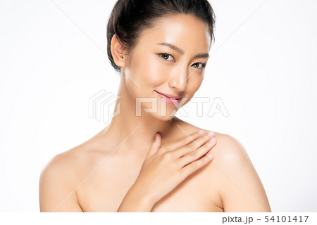 Beautiful Young Asian Woman with Clean Fresh Skin, 54101417