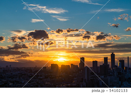 《東京都》東京の夕景・池袋方面 《東京都》東京の夕景・池袋方面 54102133