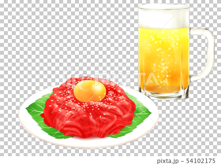 Yukke and beer Yukke and beer 54102175