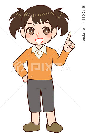 子ども 全身 指差す 子ども 全身 指差す 54103746