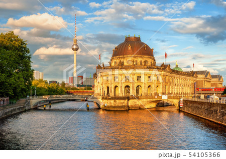 Berlin, Germany, Museum island on Spree river 54105366