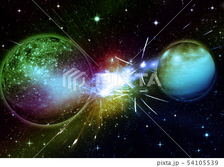 galaxy in a free space. 3D rendering 54105539