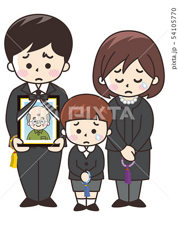 葬儀で悲しみに暮れる家族 54105770