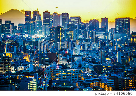 文京シビックセンターからの夕景（新宿方面） 54106666