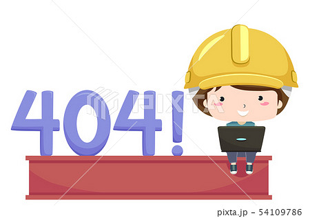 Kid Boy Developer 404 Illustration 54109786