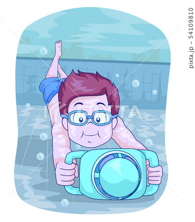 Kid Boy Swim Propeller Illustration 54109810