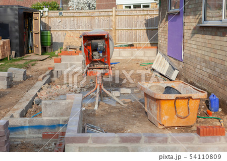 Foundation work of the house Foundation work of the house 54110809