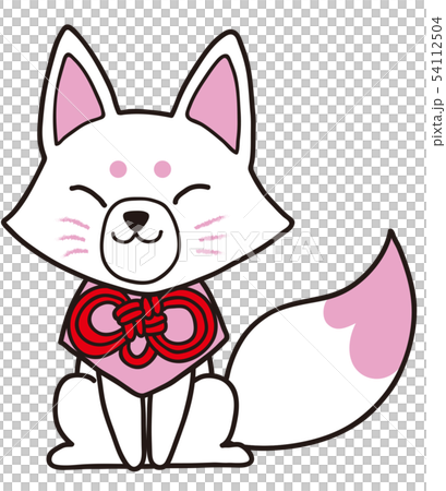 恋愛成就の神社に仕える白狐のイラスト素材 [54112504] - PIXTA