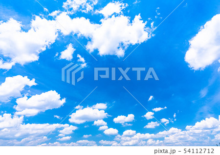 初夏の空模様・青い空白い雲 初夏の空模様・青い空白い雲 54112712