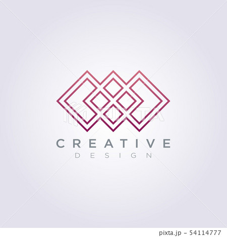 Vector Logo Icon Design Line Modern Square Pattern Vector Logo Icon Design Line Modern Square Pattern 54114777