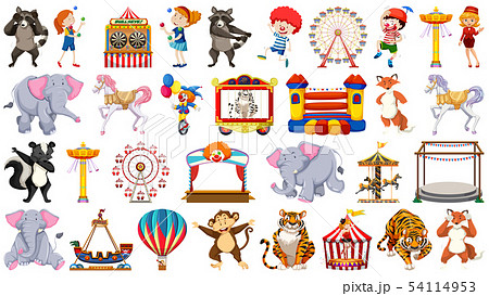 Set of circus character Set of circus character 54114953