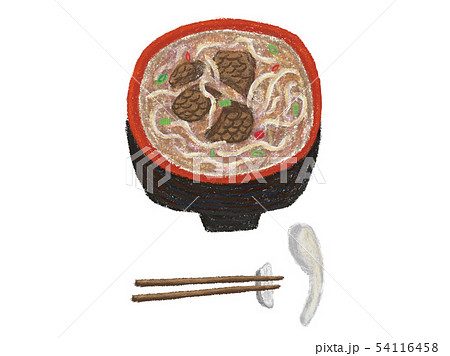 牛肉面 牛肉麺 台湾牛肉麺のイラスト素材