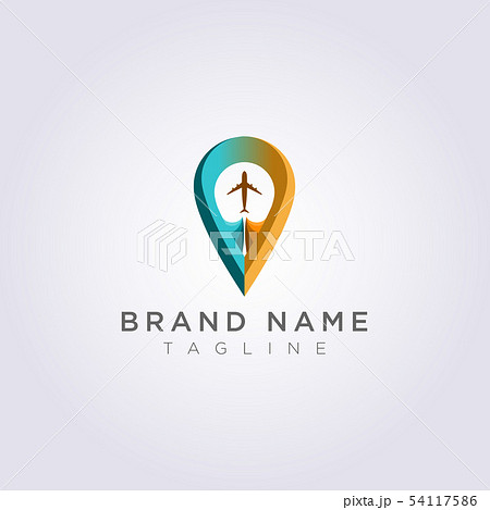 Logo Design Combined planes and destination 54117586
