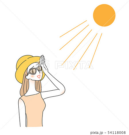 女性 スキンケア 紫外線対策 Uvケアのイラスト素材