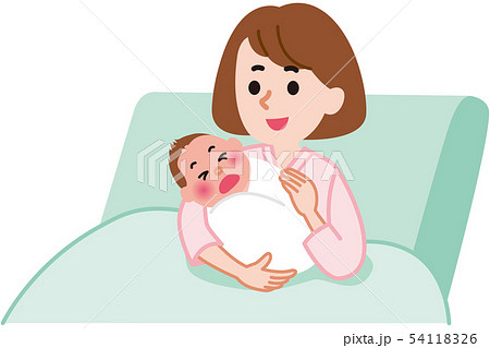 出産 赤ちゃんのイラスト素材