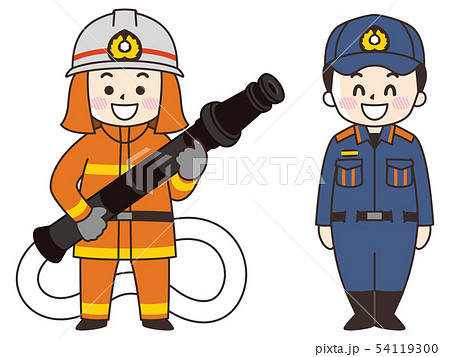 消防士の男性のイラスト素材