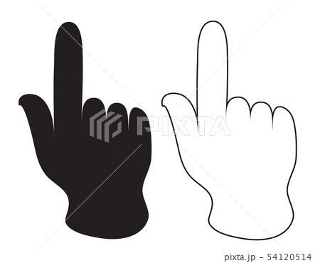 Set of two hand icons on white background Set of two hand icons on white background 54120514