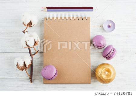 craft notebook with purple macarons craft notebook with purple macarons 54120783