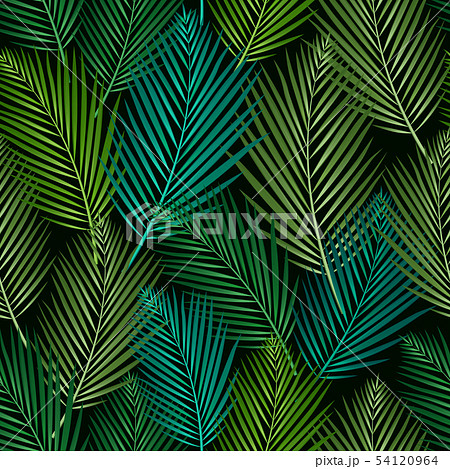 Seamless pattern with tropical leaves 54120964