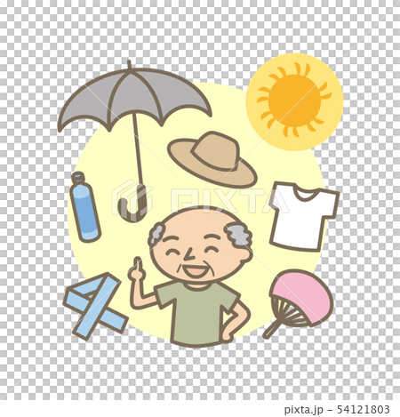 夏 熱中症 おじいさん 屋外での対策 夏 熱中症 おじいさん 屋外での対策 54121803