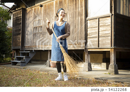 庭掃除の写真素材
