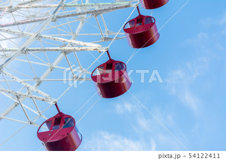 Ferris Wheel on Blue Sky - closeup Ferris Wheel on Blue Sky - closeup 54122411
