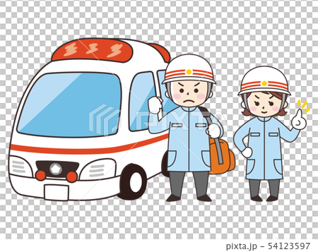 救急救命士と救急車 救急救命士と救急車 54123597