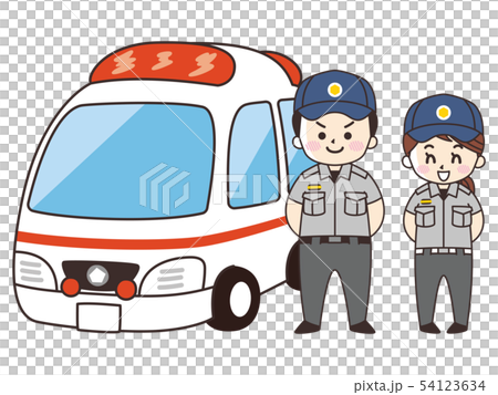 救急隊員と救急車 救急隊員と救急車 54123634