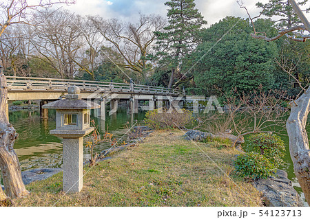 京都御苑 九条池と高倉橋 京都御苑 九条池と高倉橋 54123713