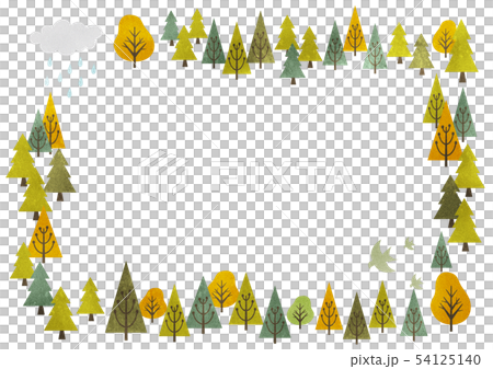 Forest frame Square Watercolor style Forest frame Square Watercolor style 54125140