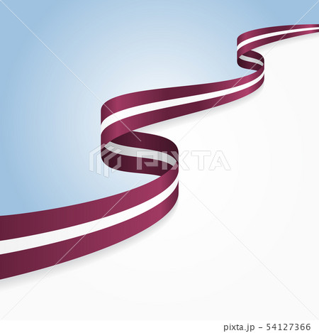 Latvian flag wavy abstract background. Vector illustration. 54127366