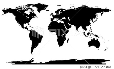 Black world map background. Worldmap stencil on 54127368