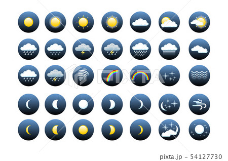 set Weather Icons For Print, Web or Mobile App 54127730