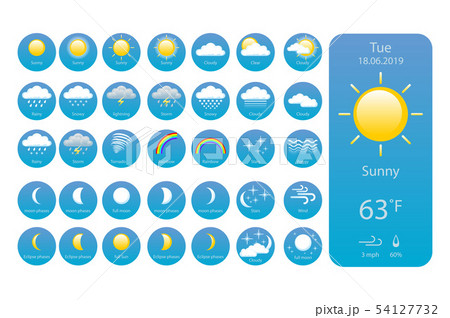 set Weather Icons For Print, Web or Mobile App set Weather Icons For Print, Web or Mobile App 54127732