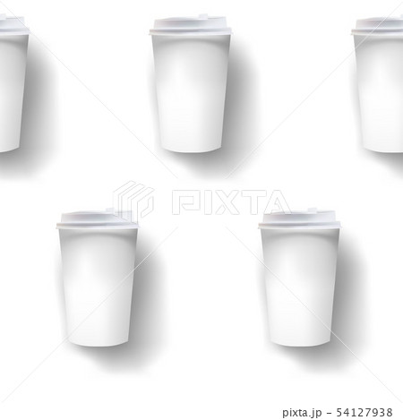 Drinks hand drawn vector seamless coffe background, cardboard cups texture Drinks hand drawn vector seamless coffe background, cardboard cups texture 54127938