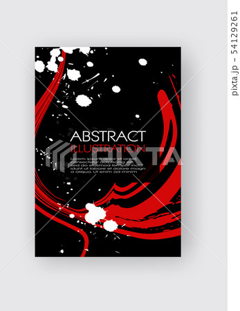 Ink brush stroke background. Japanese style. 54129261