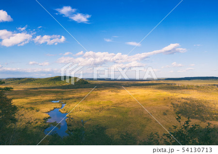 北海道、釧路湿原、コッタロ展望台からの風景 54130713