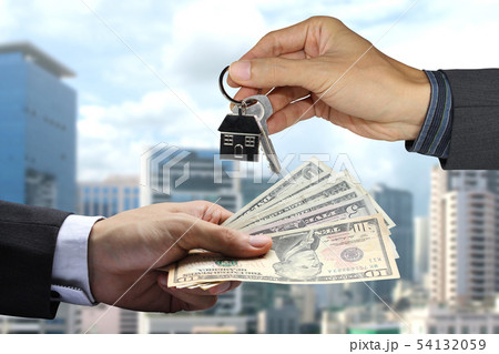 Giving house keys to customers, Property concept, Giving house keys to customers, Property concept, 54132059