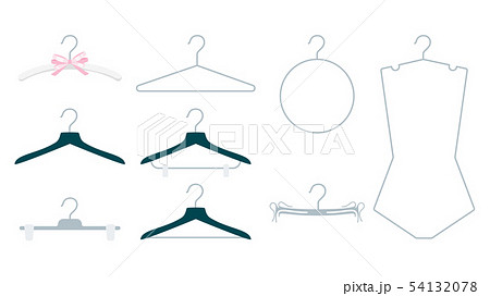 Empty hangers vector illustrations set Empty hangers vector illustrations set 54132078